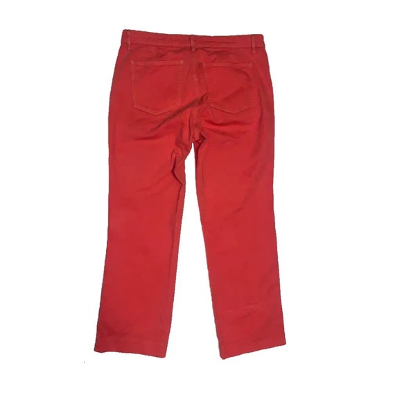 Loft by Ann Taylor Made & Loved straight cropped salmon/red colored jeans size 6 - Picture 13 of 15